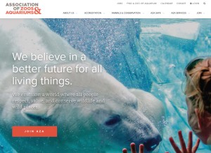 How aza.org looks like on a tablet such as an iPad.