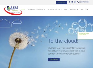 How azbs.com looks like on a tablet such as an iPad.