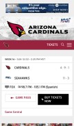 How azcardinals.com looks like on a mobile device such as an iPhone.