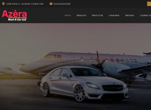 How azera.ae looks like on a tablet such as an iPad.