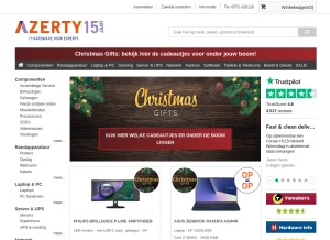 How azerty.nl looks like on a tablet such as an iPad.
