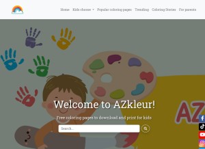 How azkleur.nl looks like on a tablet such as an iPad.