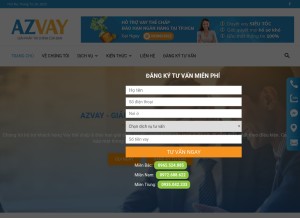 How azvay.com looks like on a tablet such as an iPad.