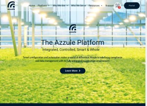 How azzule.com looks like on a tablet such as an iPad.