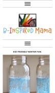 How b-inspiredmama.com looks like on a mobile device such as an iPhone.