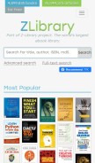 How b-ok.org looks like on a mobile device such as an iPhone.