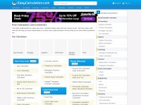Desktop screenshot for easycalculation.com