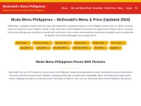 Desktop screenshot for mcdophmenu.com