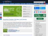 Desktop screenshot for vertex42.com