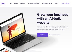 How b12.io looks like on a tablet such as an iPad.