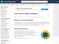 Desktop screenshot for tutorialrepublic.com
