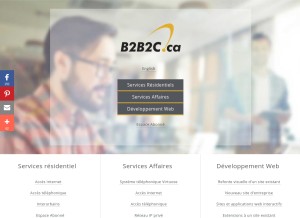 How b2b2c.ca looks like on a tablet such as an iPad.