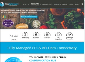 How b2bgateway.net looks like on a tablet such as an iPad.