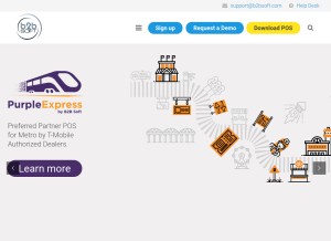 How b2bsoft.com looks like on a tablet such as an iPad.