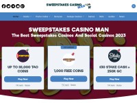 Desktop screenshot for sweepstakescasinoman.com