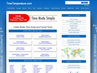 Desktop screenshot for timetemperature.com