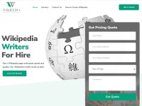 Desktop screenshot for hirewikipediawriters.com