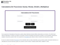 Desktop screenshot for calculadora-de-fracciones.com