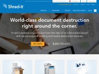 Desktop screenshot for shredit.com