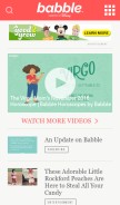 How babble.com looks like on a mobile device such as an iPhone.