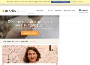 How babelio.com looks like on a tablet such as an iPad.