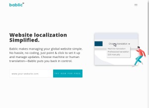 How bablic.com looks like on a tablet such as an iPad.