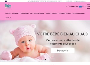 How baby-lovely.com looks like on a tablet such as an iPad.