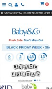 How babyandco.com looks like on a mobile device such as an iPhone.
