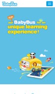 How babybus.com looks like on a mobile device such as an iPhone.