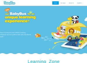 How babybus.com looks like on a tablet such as an iPad.