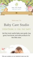 How babycarestudio.com looks like on a mobile device such as an iPhone.