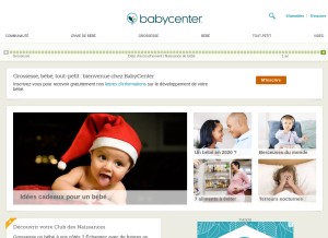 How babycenter.fr looks like on a tablet such as an iPad.