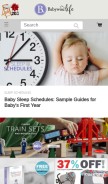 How babywise.life looks like on a mobile device such as an iPhone.