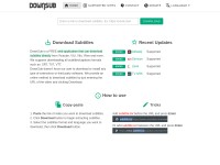 Desktop screenshot for downsub.com