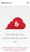 How backblaze.com looks like on a mobile device such as an iPhone.