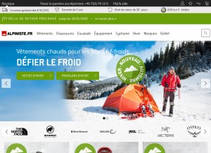 How backcountry.com looks like on a tablet such as an iPad.