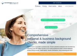 How backgroundchecks.com looks like on a tablet such as an iPad.