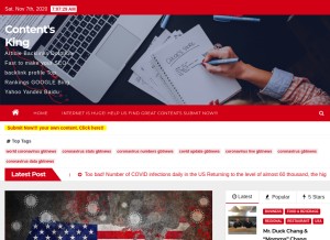 How backlinkcontent.com looks like on a tablet such as an iPad.