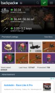 How backpack.tf looks like on a mobile device such as an iPhone.