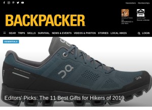 How backpacker.com looks like on a tablet such as an iPad.