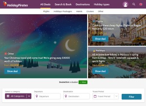 How backpackerdeals.info looks like on a tablet such as an iPad.