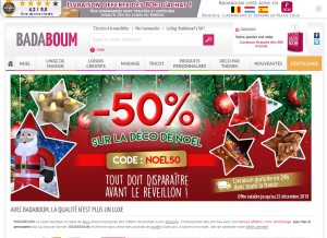 How badaboum.fr looks like on a tablet such as an iPad.