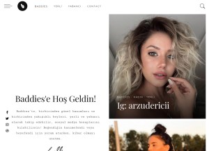 How baddies.com.tr looks like on a tablet such as an iPad.