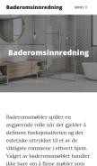 How baderomsinnredning.netlify.app looks like on a mobile device such as an iPhone.