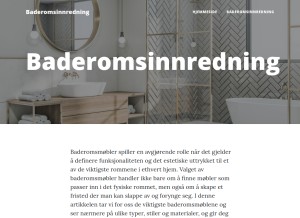 How baderomsinnredning.netlify.app looks like on a tablet such as an iPad.