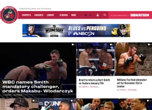 How badlefthook.com looks like on a tablet such as an iPad.