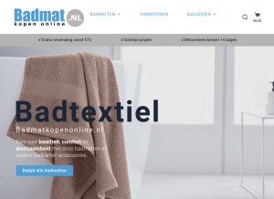 How badmatkopenonline.nl looks like on a tablet such as an iPad.