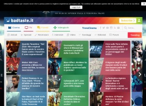 How badtaste.it looks like on a tablet such as an iPad.