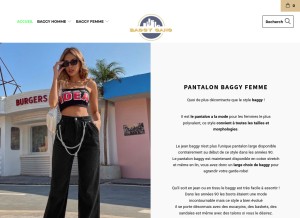 How baggy-gang.com looks like on a tablet such as an iPad.