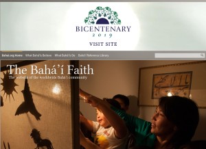 How bahai.org looks like on a tablet such as an iPad.